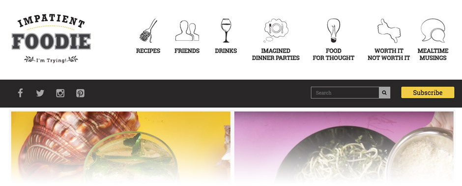Impatient Foodie Header Resdesign - Healthy Website Design by MKOB Design